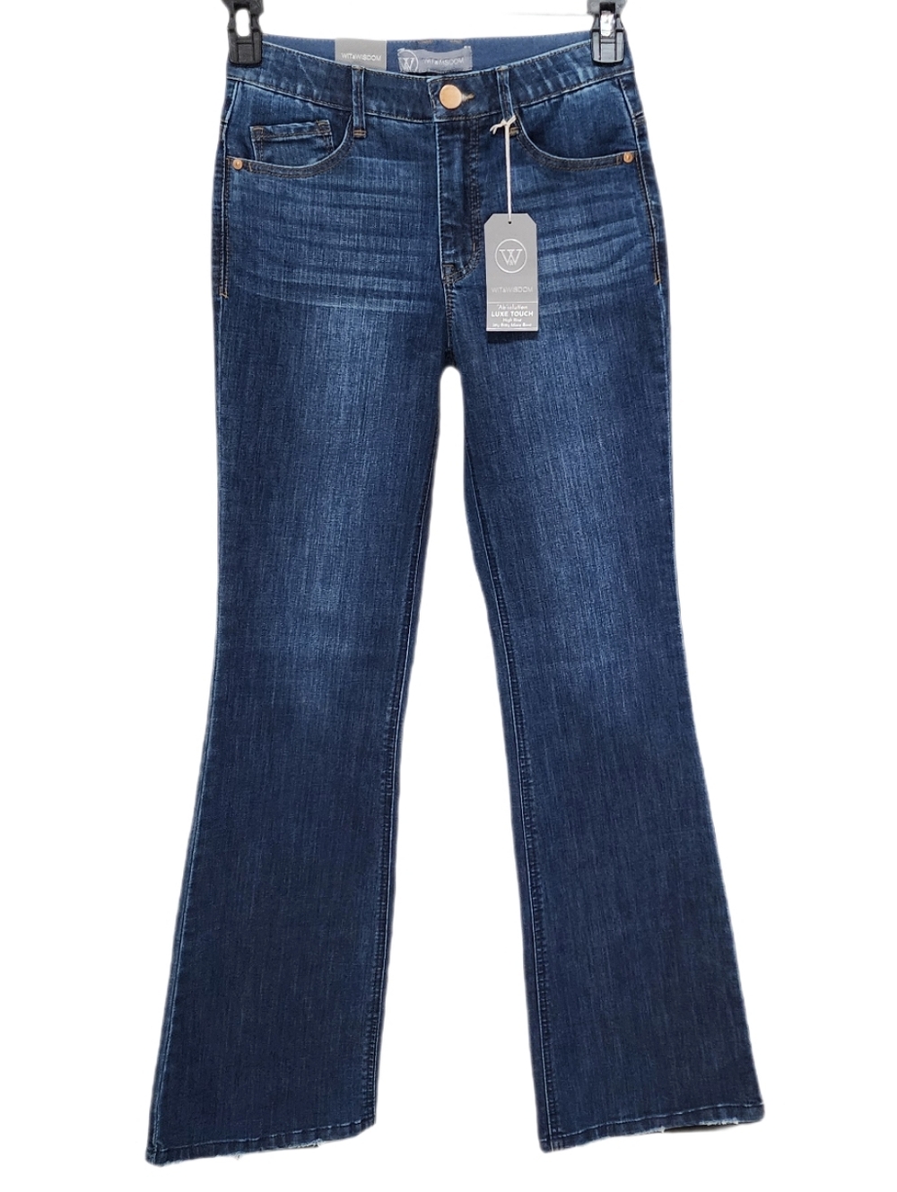 Wit & Wisdom Itty Bitty More Bootcut Jeans Stretch High Rise Ab Solution Blue 4